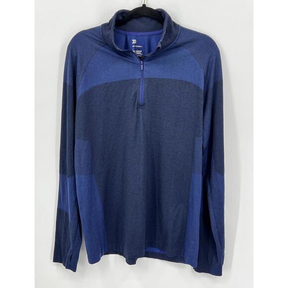 all in motion Other - All in Motion Blue Quarter Zip Pullover Long Sleeve Shirt Large‎ Polyester